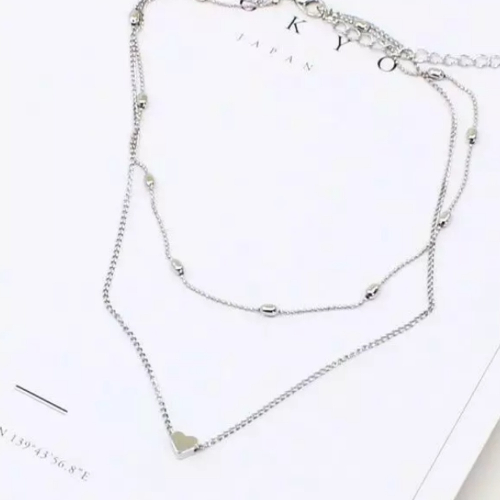💥 Silver heart choker - Picture 2 of 2